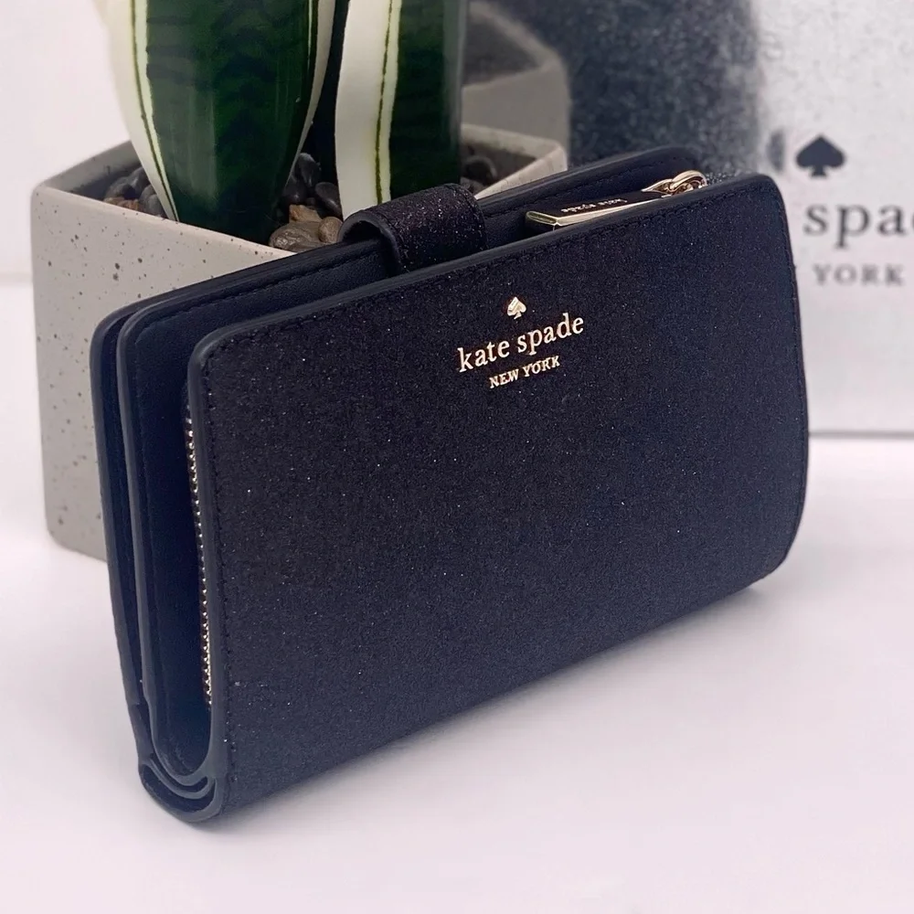 Kate Spade Deep Medium Bifold Wallet Black